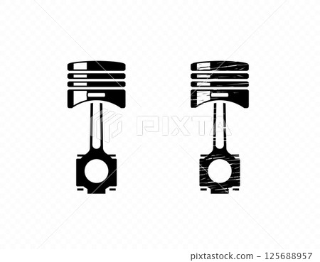 Piston icon representing engine power and mechanical precision vector icon Piston icon representing engine power and mechanical precision vector icon 125688957