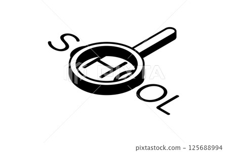 學校搜尋的簡單線條圖標，等距插圖 125688994