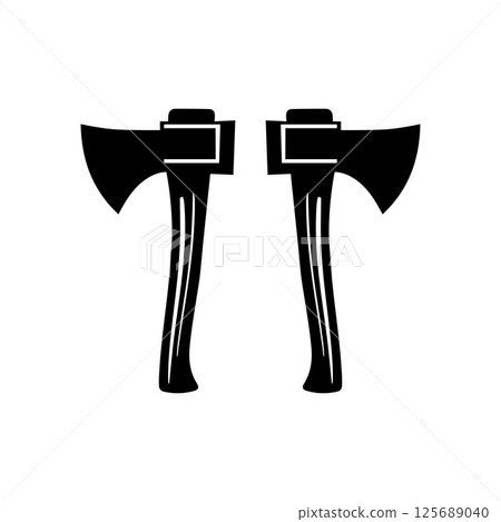 Two txe silhouette icon vector art design isolated on a white background 125689040