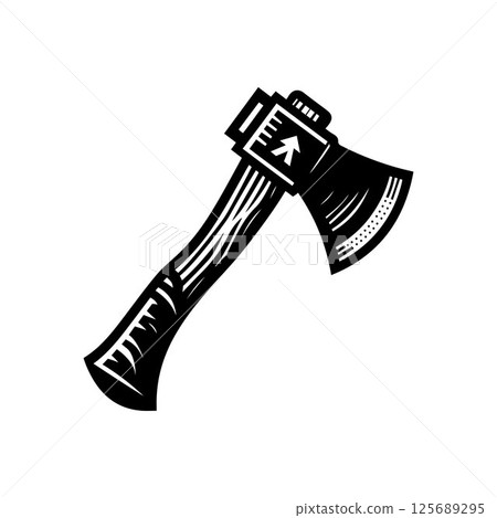 Axe silhouette icon vector art design isolated on a white background Axe silhouette icon vector art design isolated on a white background 125689295