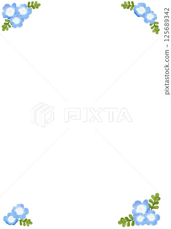 Gentle watercolor nemophila frame illustration Gentle watercolor nemophila frame illustration 125689342