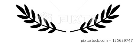 Decorative text dividers floral doodle. Wedding decorative element. Divider ornament, borders, lines. Hand drawn vector illustration isolated on white background 125689747