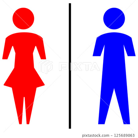 廁所標誌、指南、圖標 125689863
