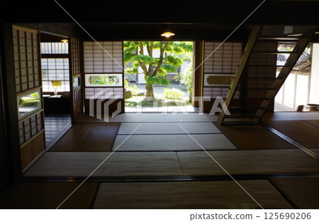 Inside the building of a wealthy farmer's mansion in Bihoku Hills Park Inside the building of a wealthy farmer's mansion in Bihoku Hills Park 125690206
