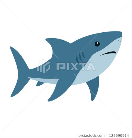 Great white shark Underwater hunter 125690914