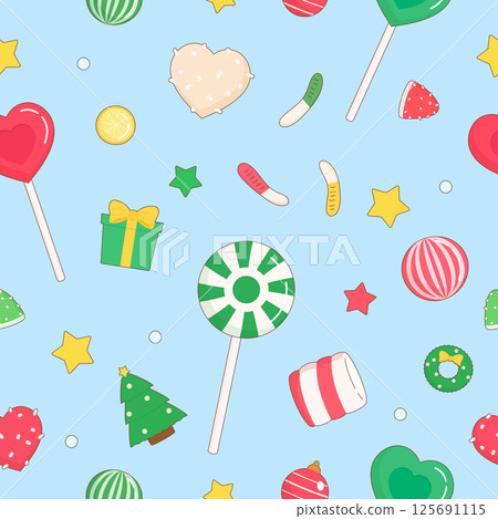 christmas candy party pattern 125691115