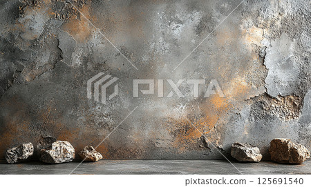 A rough, textured wall with stones creates a rustic aesthetic for backgrounds and design elements. A rough, textured wall with stones creates a rustic aesthetic for backgrounds and design elements. 125691540
