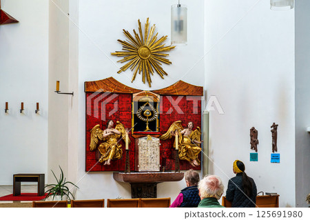 Interior of the Votiv church in Passau, Germany. Interior of the Votiv church in Passau, Germany. 125691980
