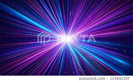 魔幻閃耀太空風格旭日藍紫色淺藍色背景素材16：9尺寸AI生成素材 125692207