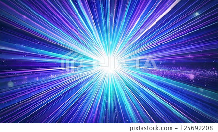 魔幻閃耀太空風格旭日藍紫色淺藍色背景素材16：9尺寸AI生成素材 125692208