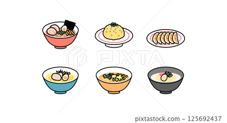 簡單拉麵變式套餐的插圖 125692437