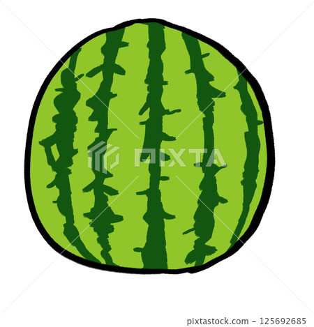 西瓜插圖素材 125692685
