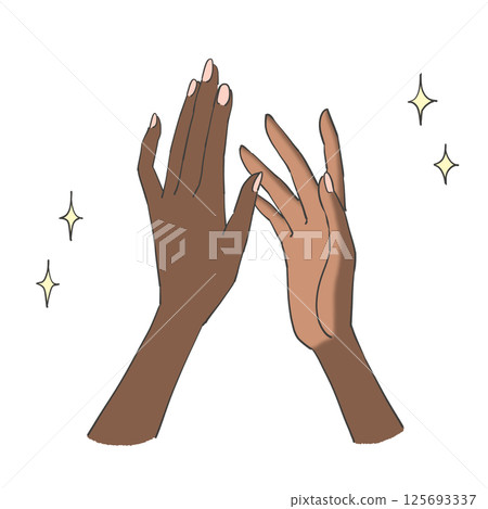 Beautiful hands illustration skin care 125693337