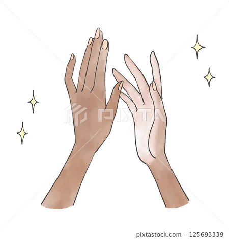 美麗的手插畫皮膚護理 美麗的手插畫皮膚護理 125693339
