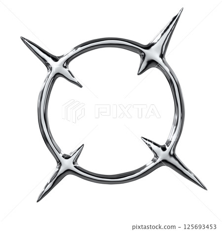 Chrome 閃亮星形圖示（透明 PNG） 125693453