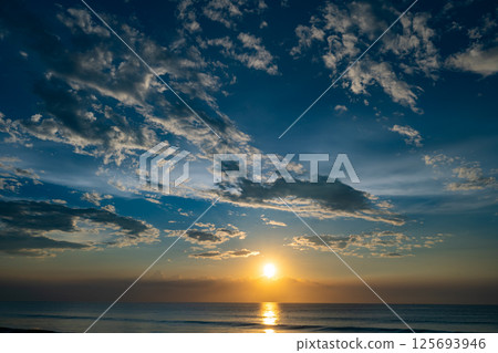 Aerial view sunset sky,Nature beautiful light sunset or sunrise over sea surface,Colorful sunset sky with clouds and waves in the ocean,Wide angle sea background Aerial view sunset sky,Nature beautiful light sunset or sunrise over sea surface,Colorful sunset sky with clouds and waves in the ocean,Wide angle sea background 125693946