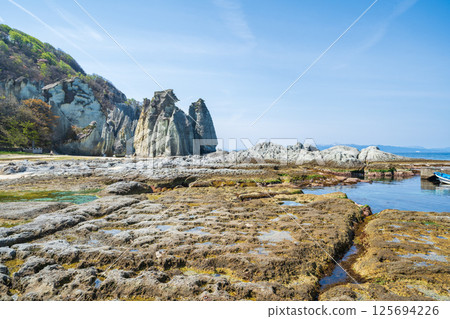 "Aomori Prefecture" Scenery of Butsugaura, Sai Village 125694226