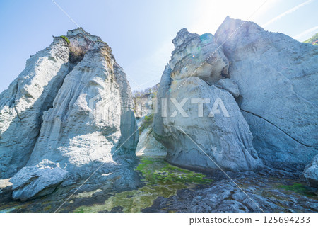 "Aomori Prefecture" Scenery of Butsugaura, Sai Village 125694233