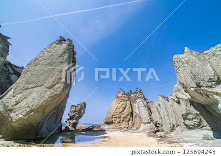 "Aomori Prefecture" Scenery of Butsugaura, Sai Village 125694243
