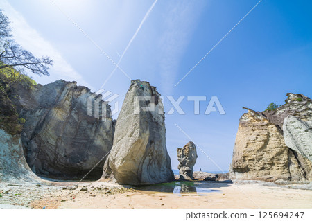 "Aomori Prefecture" Scenery of Butsugaura, Sai Village 125694247