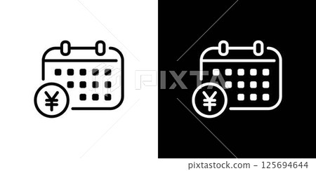 Subscription line icon Subscription line icon 125694644