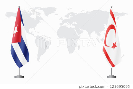 Cuba and Turkish Republic of Northern Cyprus flags for Cuba and Turkish Republic of Northern Cyprus flags for 125695095