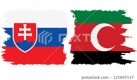 Darfur and Slovakia grunge flags connection vector Darfur and Slovakia grunge flags connection vector 125695537