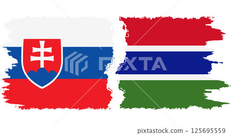 Gambia and Slovakia grunge flags connection vector Gambia and Slovakia grunge flags connection vector 125695559