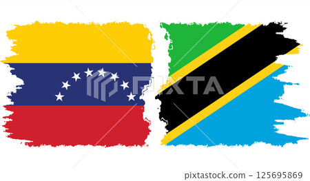Tanzania and Venezuela grunge flags connection vector Tanzania and Venezuela grunge flags connection vector 125695869