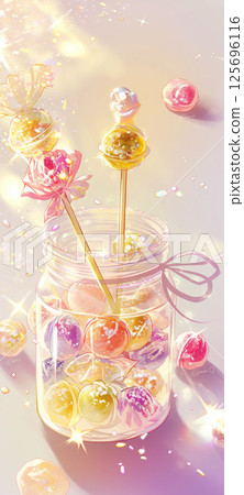 Yellow candy wallpaper like jewels 125696116