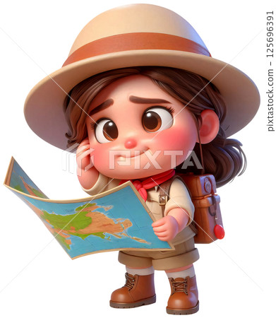 3D Girls Cartoon, Cute girl Cartoon, Cute teenage girl 3D Girls Cartoon, Cute girl Cartoon, Cute teenage girl 125696391