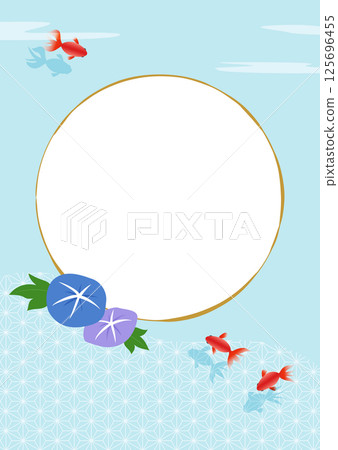 Summer gift background frame illustration 125696455