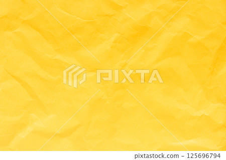 Texture colorful crumpled calendula, marigold yellow blank paper background 125696794