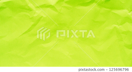 Long banner with light green color crumpled paper background 125696796