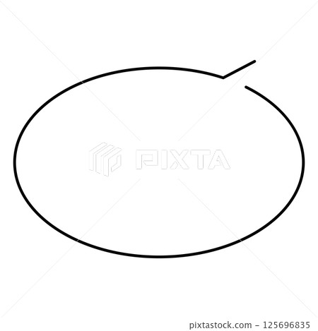 簡單的語音氣泡圖，水平，橢圓形 125696835