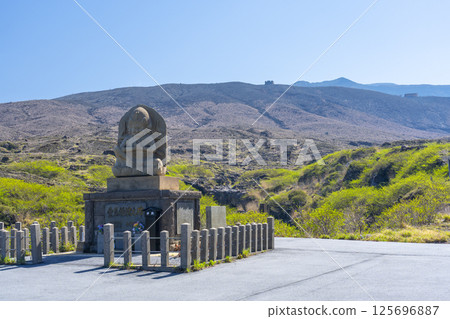 從阿蘇山頂欣賞壯麗的景色 125696887