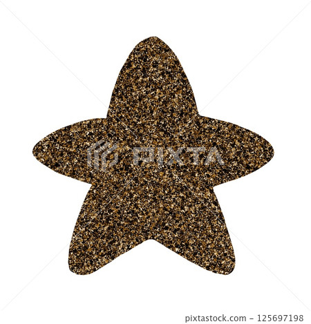 Golden star design with glittering texture, perfect for decorative textiles and packaging Golden star design with glittering texture, perfect for decorative textiles and packaging 125697198
