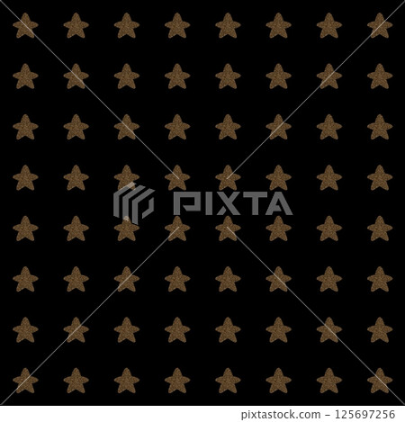 Gold stars and moon pattern on seamless fabric design for unique wrapping projects 125697256