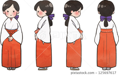 可愛巫女套裝 125697617