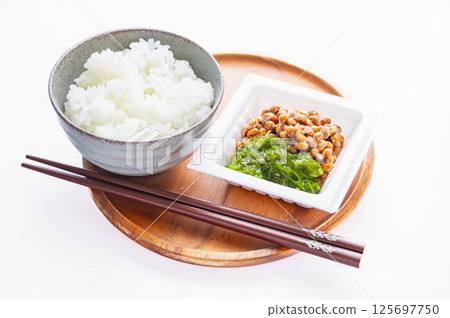 Rice and Mekabu Natto Rice and Mekabu Natto 125697750