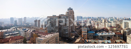 A dynamic urban landscape representing Kyiv A dynamic urban landscape representing Kyiv 125697781