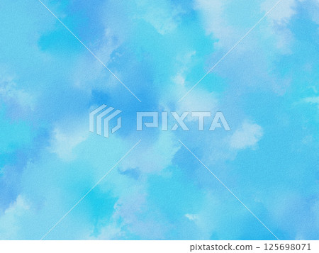 清爽的藍色迷離水彩背景，藍色，淺藍色 125698071