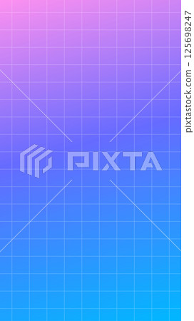 粉紅色和紫色漸變背景，網格紋理 - 復古未來派壁紙素材 - 9:16 125698247