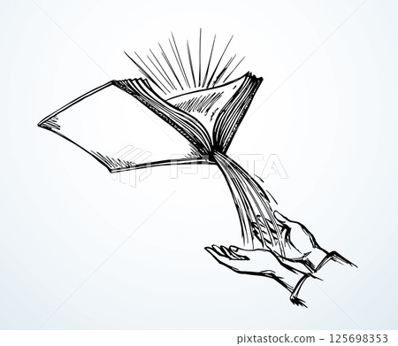 Vector drawing. Water from book Vector drawing. Water from book 125698353