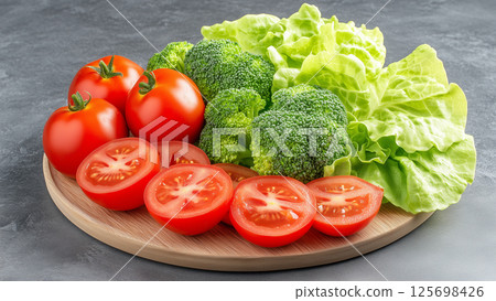 Fresh and Vibrant Vegetable Platter 125698426