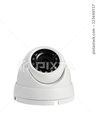 Surveillance cameras, cctv cameras isolated on white background close up. home security system concept 125698557