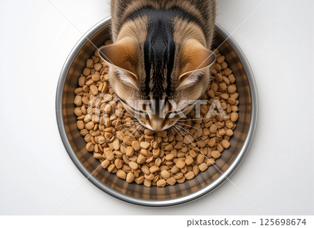 cat in bowl 125698674