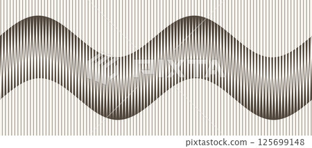 Abstract art geometric background with vertical lines. Optical illusion with waves and transition. Abstract art geometric background with vertical lines. Optical illusion with waves and transition. 125699148