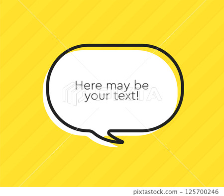 Speech bubble. Space for quote text, frame message 125700246