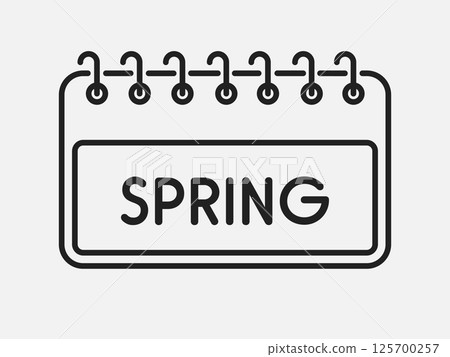 Vector template icon page calendar - season Spring 125700257